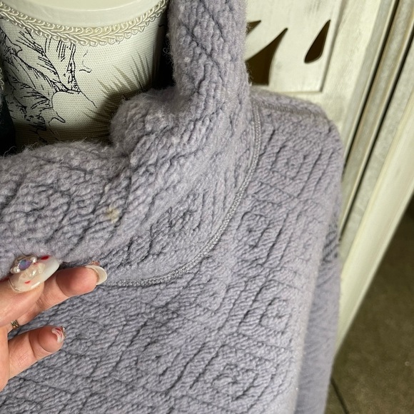 Prana Wool Blend Turtle Neck Light Purple Sweater Long Sleeve Oversized Medium - Picture 4 of 6